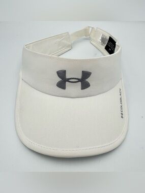 Under Armour Women's Coldblack Visor Hat Strapback White with Grey Logo 2013